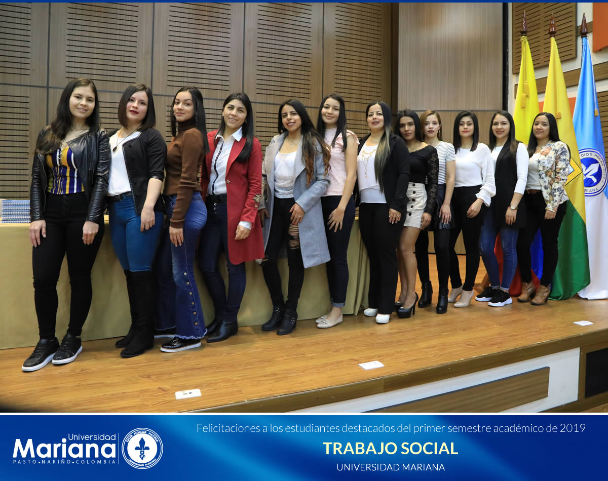 RECONOCIMIENTO ACADÉMICO A ESTUDIANTES DESTACADOS DE LA UNIVERSIDAD MARIANA - PRIMER SEMESTRE DE 2019